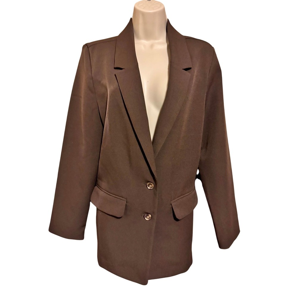 Old Navy Relaxed Unlined Blazer Coffee Ground Brown Medium‎ NWT 752098-00